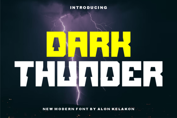 Dark Thunder: A Modern Display Font for Bold Editorial Design