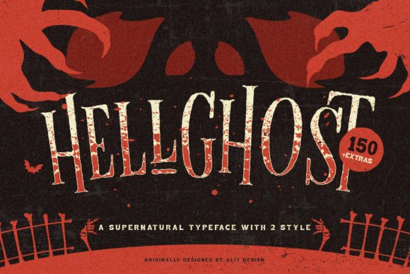 Hellghost Font for Halloween Campaigns and Spooky Design Projects