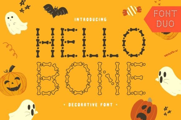 Hello Bone: A Playful Font for Branding and Halloween Projects
