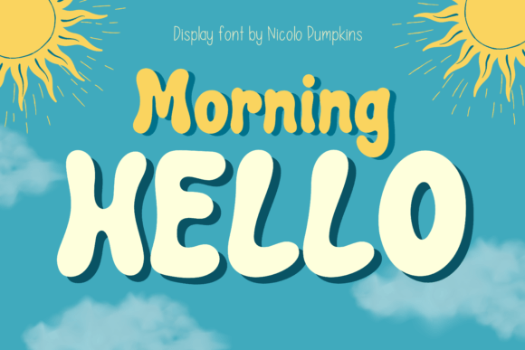 Morning Hello: A Retro Display Typeface for Editorial Design