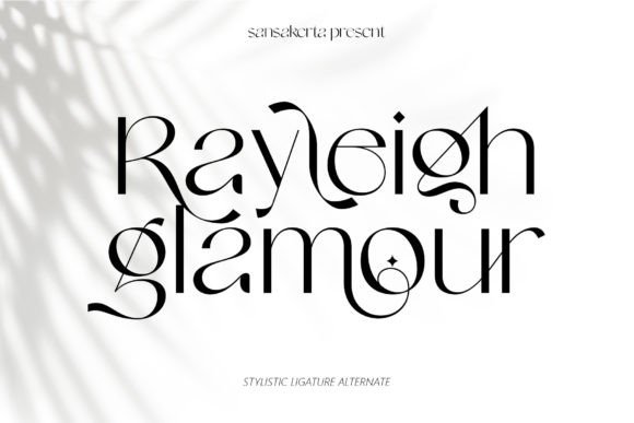 Rayleigh Glamour: A Stylish Display Font for Professional Branding
