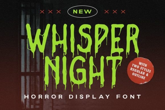 Whisper Night Font for Spooky and Scary Design Projects